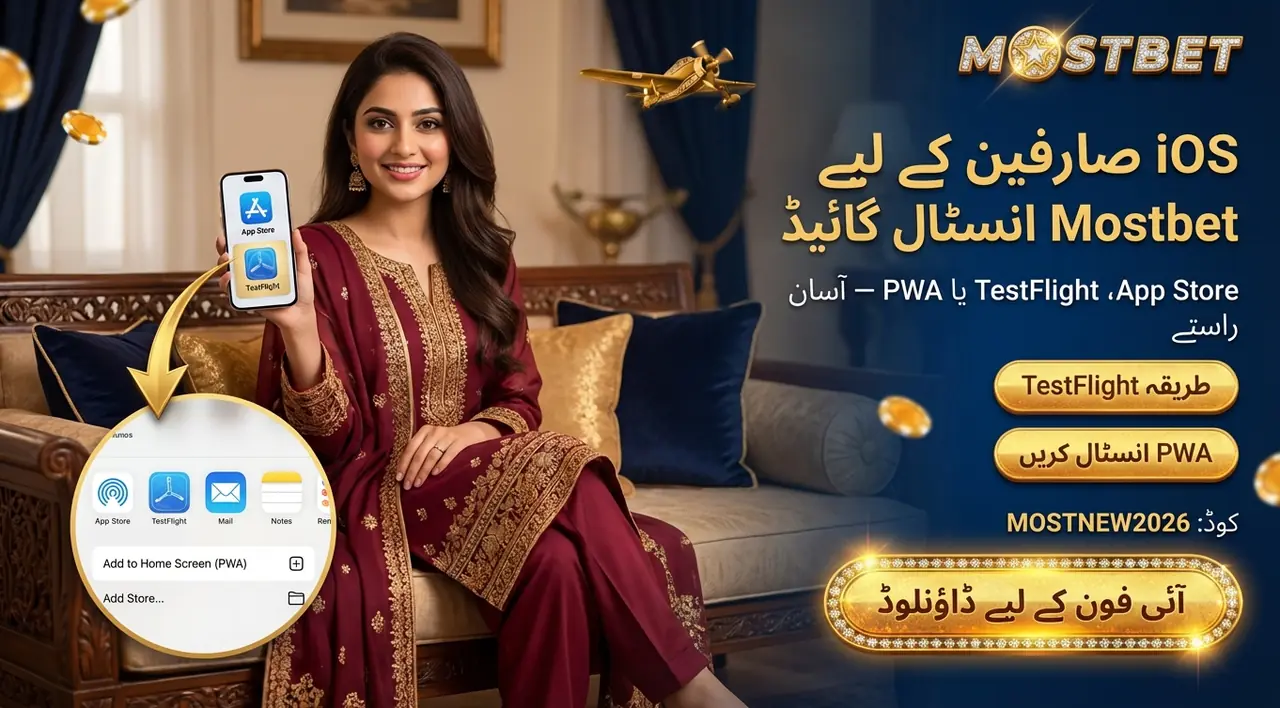 iOS پر Mostbet ایپ انسٹال کریں