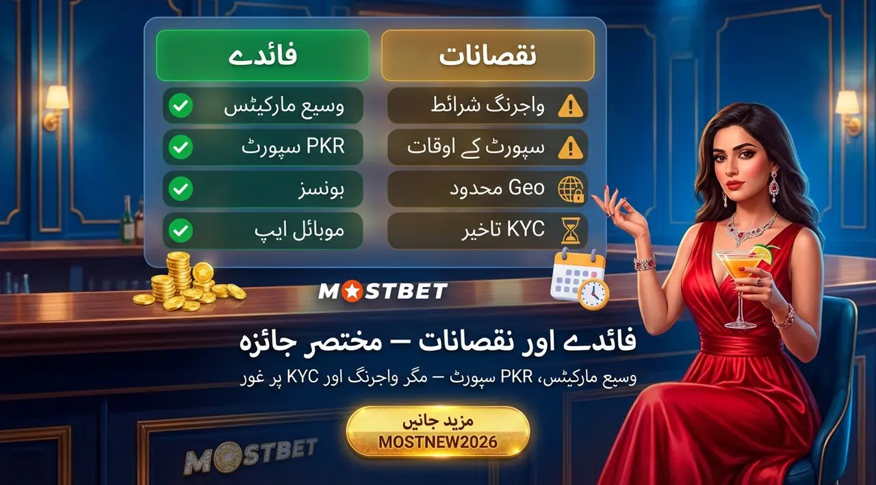 Mostbet کے فوائد اور نقصانات